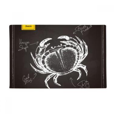 Imagem de DIYthinker Tapete antiderrapante para porta de banheiro com estampa de caranguejo