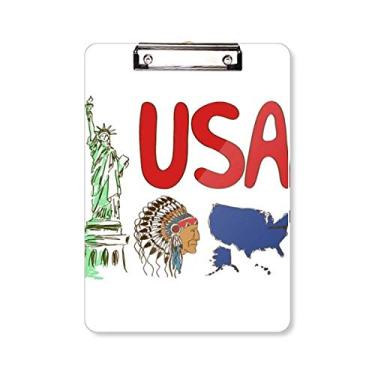Imagem de Placa de apoio A4 com estampa de marco americano National Symbol