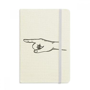Imagem de Caderno de desenho de linha, estampa de gesto à esquerda, capa dura de tecido, diário clássico