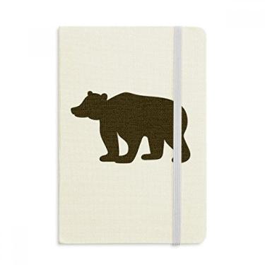 Imagem de Caderno de desenho de animal fofo de urso preto, capa dura de tecido, diário clássico