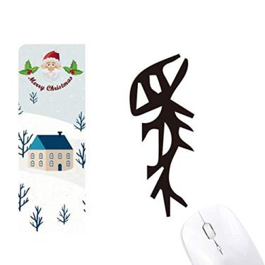 Imagem de Mouse pad com inscrição óssea de sobrenome chinês com personagem Ma Santa Claus House presente