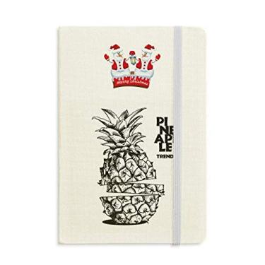 Imagem de Caderno de desenho de abacaxi Trend Fruit Line de Natal Snowman capa dura grossa