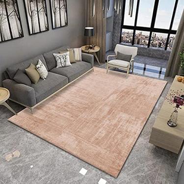 Imagem de jia cool Tapete contemporâneo Boho estilo retrô abstrato para sala de estar, tapetes antiderrapantes para áreas internas/externas, 60 x 90 cm, geometria-210