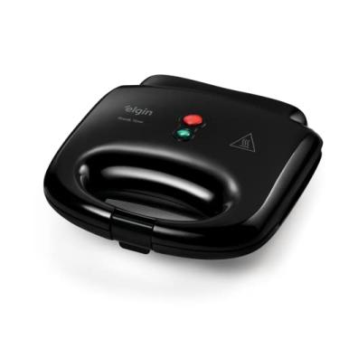 Imagem de Sanduicheira Grill Break Time Antiaderente 800W Elgin 110V com Duplo Aquecimento