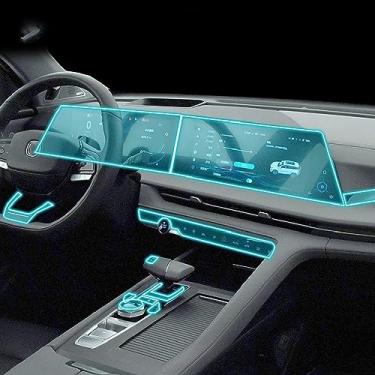 Imagem de LAVIYE carro Interior navegador GPS console central terno invisível TPU película protetora Filme anti-risco, para Changan CS75 PLUS 2022-2023