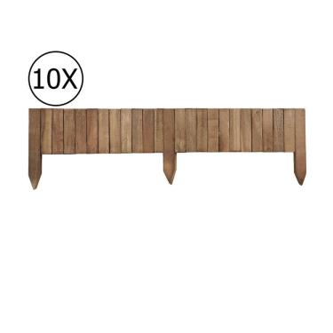 Imagem de 10 Delimitador de Jardim de Eucalupto 30x50cm Stain Nogueira