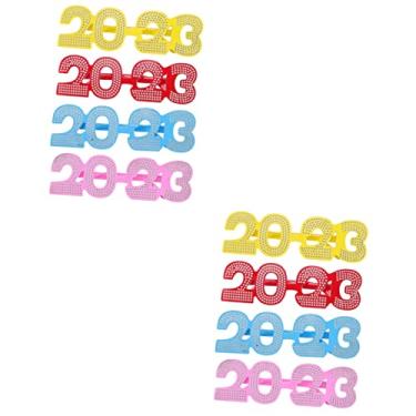 Imagem de Gadpiparty 4 Pcs 2023 Óculos De Ano Armações De Óculos De Festa 2023 Óculos De Festa Óculos De Brilho Sobre Óculos De Sol Moldura De Pc De Plástico (sem Lente) Foto Espelho Decorativo