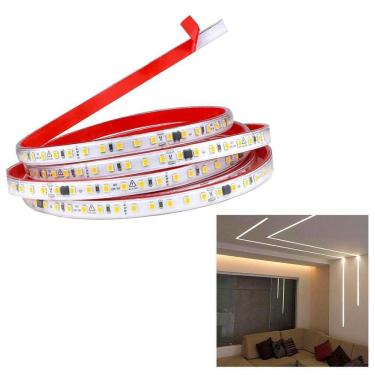 Imagem de Fita de Led SMD 4000K 3 Metros 127V Fita Dupla Face Plug Conector Perfil Gesso Sanca Teto Rebaixado