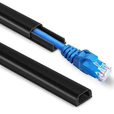 Imagem de Capa de parede para um cabo de parede 388.6 cm (9X C 17 pol) - Mini hider fio, capa de fio para esconder o fio do alto-falante, cabo de monitor de bebê - Canal de fio pintável para corretivo de cabos