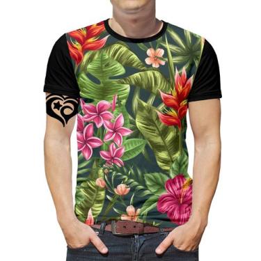 Imagem de Camiseta Floral Plus Size Florida Masculina Infantil Blusa F - Alemark