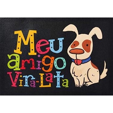 Imagem de Arte Maníacos Quadro Decorativo em Tela Canvas Meu Amigo Vira-Lata - 20x20cm