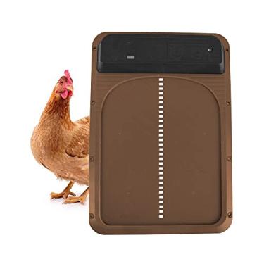 Imagem de Abridor automático de porta de galinheiro, porta de galinheiro automático com sensor de luz, porta de galinha alimentada por bateria para aves pequenas, abridor de portão elétrico à prova d'água para