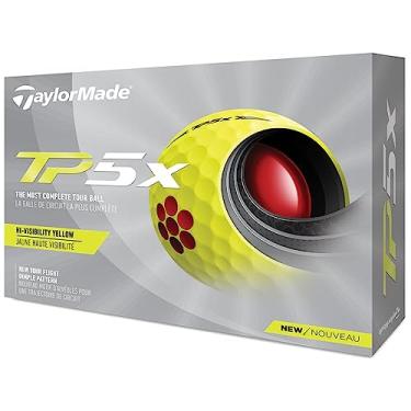 Imagem de TaylorMade Bolas de golfe amarelas TP5X unissex, tamanho único