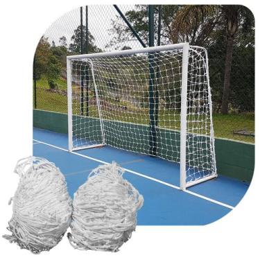 Imagem de Par De Rede Para Trave De Gol Futsal Fio 6 Nylon Futebol De Salão - Gi