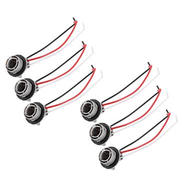 Imagem de A ABSOPRO 1157 7528 BAY15D Tomadas de Chicote de Fiação para Cabo de Luz Traseira de Freio Sinal de Direção Adaptador Conector (Conjunto de 6)