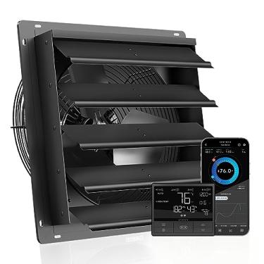 Imagem de AC Infinity AIRLIFT T20, Exaustor de obturador 50,8 cm com controlador de umidade de temperatura WiFi, ventilação e resfriamento de parede EC-Motor para galpões, sótãos, oficinas e estufas