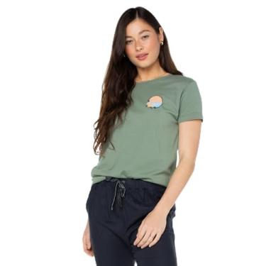 Imagem de Roxy Camiseta feminina Boyfriend Crew, Agave verde tropical Exc, M