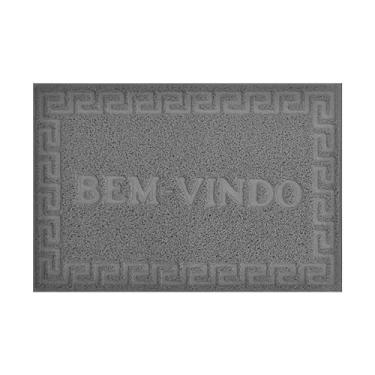 Imagem de Tapete Capacho De Porta Emborrachado - BEM VINDO - Vinil Antiderrapante, Felpa Baixa, Design Moderno e Sofisticado, 100% PVC, Tamanhos: 40cm x 60cm e 60cm x 90cm