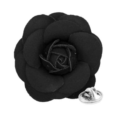 Imagem de Vittorio Vico Broche de lapela de couro formal masculino premium - Boutonniere para homens, broche, 2.5" (6.36CM), Couro, Não aplicável