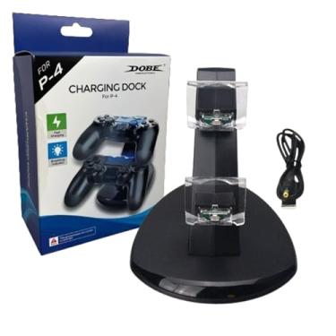 Imagem de Suporte Base Vertical Carregador Duplo Para Controle Manete Joystick Ps4 Playstation 4 Dualshock USB