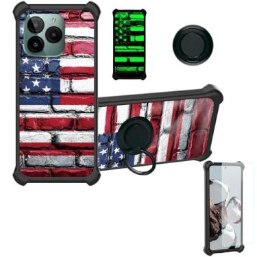 Imagem de jioeuinly BLU G54 Capa compatível com BLU Bold K10 capa de telefone [com protetor de tela de vidro temperado] [PC rígido + silicone macio] [efeito luminoso] YGH-GQ