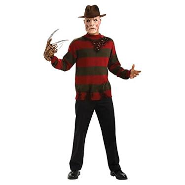 Imagem de Suéter de luxo Nightmare On Elm Street, Vermelho/preto, Plus