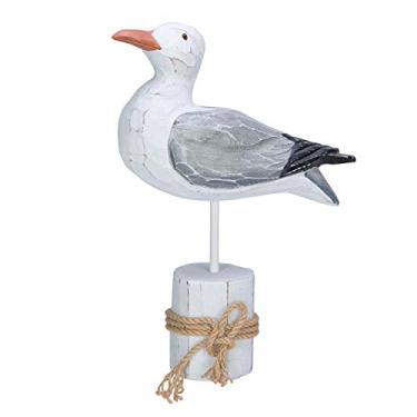 Imagem de Beachcombers – Estatueta de bordado branco com corda e decoração de mesa náutica (25,4 x 26,7 cm)