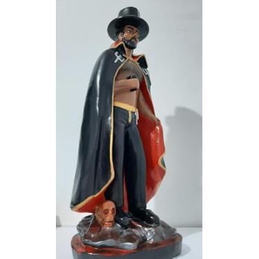 Imagem de Estatueta Decorativa Genérica de Exu Tranca Ruas do embaré de 55cm - Cerâmica Preta - Afro-Brasileiro