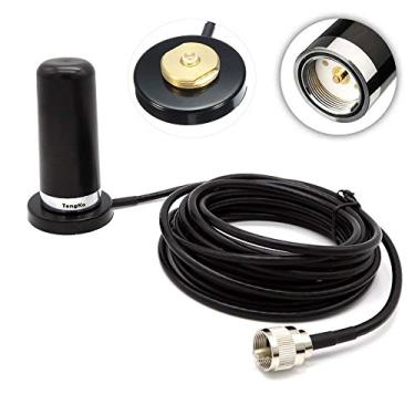 Imagem de TengKo NMO Antena Dupla Banda de Alto Ganho para Rádio Móvel Carro UHF VHF 400-470 136-174MHZ Preta, NMO and MB60 SL16