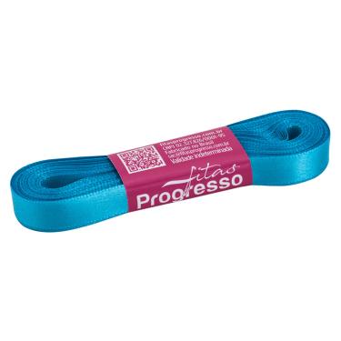 Imagem de Fita de Cetim Progresso Face Simples, 10m, 10mm, Azul Turquesa - CF002.213