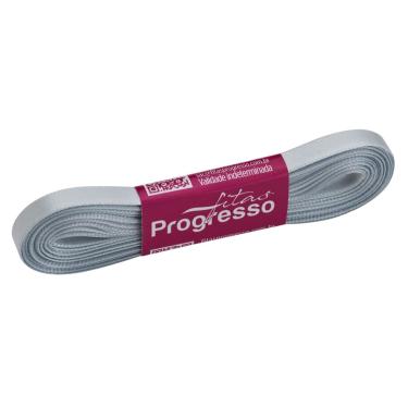 Imagem de  Fita de Cetim Progresso Face Simples, 10m, 7mm, Prata - CF001.084