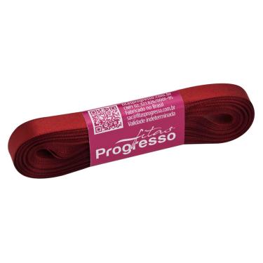 Imagem de Fita de Cetim Progresso Face Simples, 10m, 10mm, Vinho - CF002.389