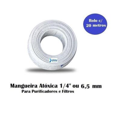 Imagem de 20 Metros Mangueira Atóxica Branca 1/4 Purificador Bebedouro - Planeta