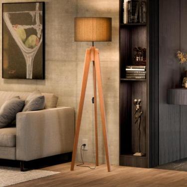 Imagem de Luminária de Chão Roma Iluminação Elegante c/ Cúpula Preta - UniDecor,