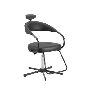 Imagem de Cadeira de Cabeleireiro Manual Futura Smart Black Dompel