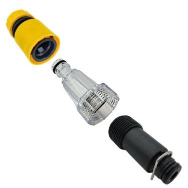 Imagem de Kit Adaptador com Conector Filtro Engate Rápido Amarelo Compatível com