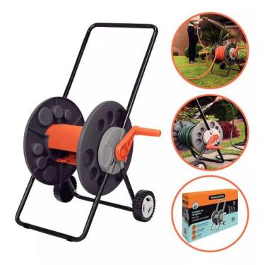 Imagem de Carrinho Enrolador P/ Mangueira Até 60 Mts C/ Rodas 78595000 - Tramont