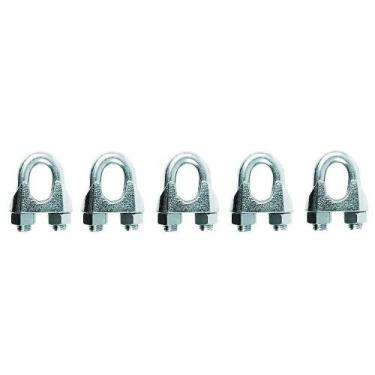 Imagem de Kit 5 Grampo U Clips para Cabo de Aço Pesado Galvanizado 7/8" - Starfe