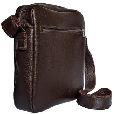 Imagem de Bolsa Transversal Pochete Shoulder Bag 100% Em Couro Pratica Moderna -