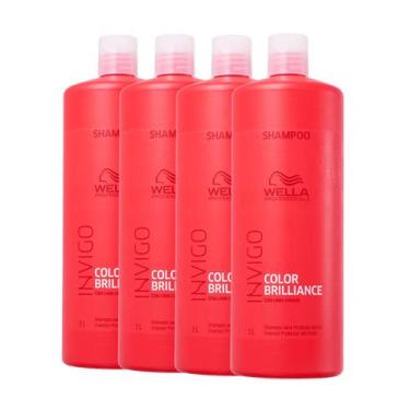 Imagem de Kit 4 Color Brilliance Shampoo 1L - Wella - Wella Professionals