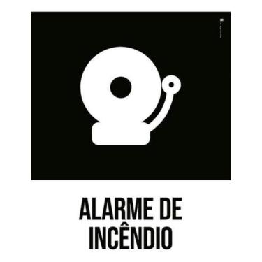 Imagem de Kit 3 Placas Desenho - Alarme De Incêndio - Sinalizo