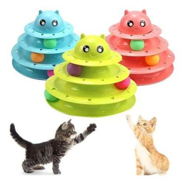 Imagem de  Brinquedo Interativo para Gatos Corre Corre Torre De Bolinhas Torre p