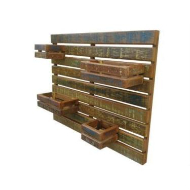 Imagem de Floreira Jardim Rústica Vertical em Madeira de Demolição - Cód 2128 - 