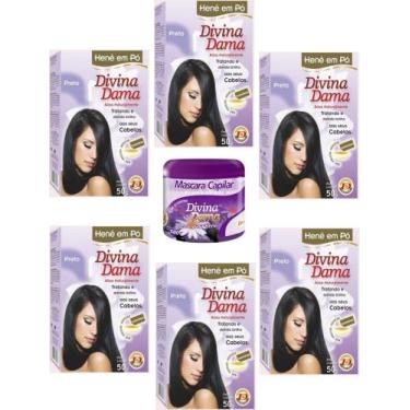 Imagem de Hene em Po Divina Dama 06x50gr (Incolor, Chocolate, Preto, Azulado, Ca