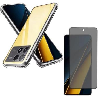 Imagem de Capa Capinha Anti Impacto + Película Privacidade 3D Para Poco X6 Pro T