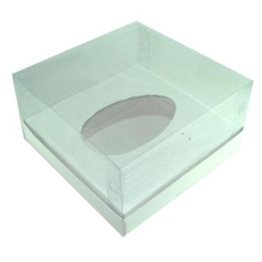 Imagem de Caixa Para Ovo De Colher 250gr 17x17x9 BRANCO Corpo PVC com 10 - Ditud