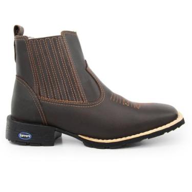 Imagem de Bota Botina Texana Masculina em Couro Country Cano Curto - Carrero Boo