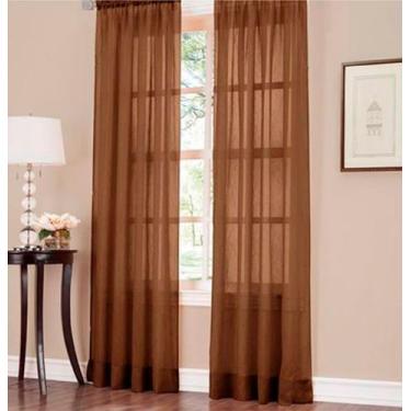 Imagem de Cortina Voil Italia 8,00m X 2,80m Sem Forro Trilho Suiço - Chrisney Bo