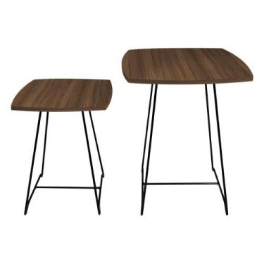 Imagem de Mesa Lateral Conjunto de Mesa de Canto Sofá Auxiliar Ursen - Genus Móv