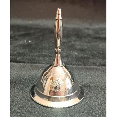 Imagem de Indian Consigners Tree Alter Hand Bell Silver Crome Call Bells 7,6 cm Nickle Altar Pendulam (Tree of Life)